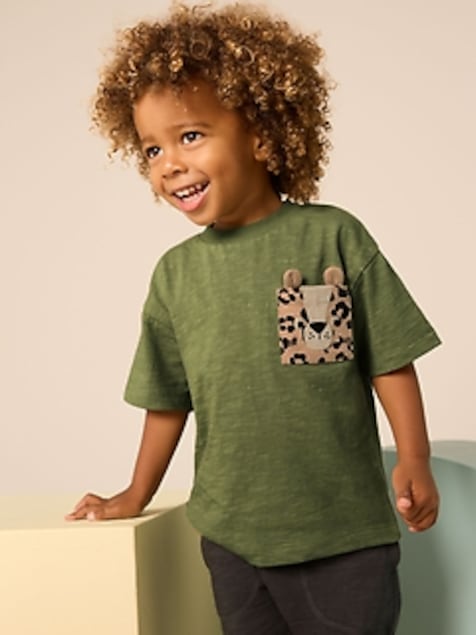 NEXT Toddler Cheetah Pocket T-Shirt