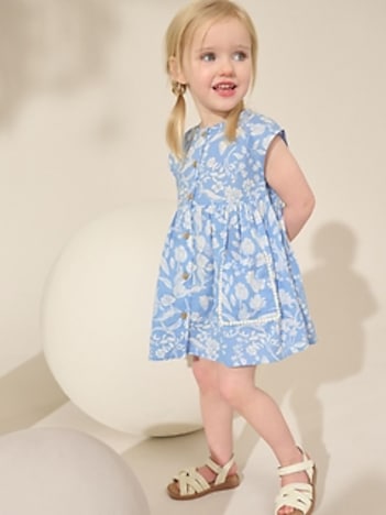 NEXT Toddler Button-Down Ditsy Floral Dress