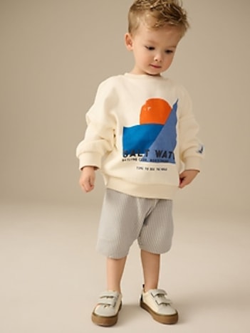 NEXT Toddler Graphic Sweatshirt & Shorts Set