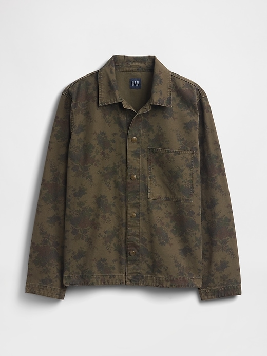 Image number 5 showing, Floral Canvas Denim Overshirt