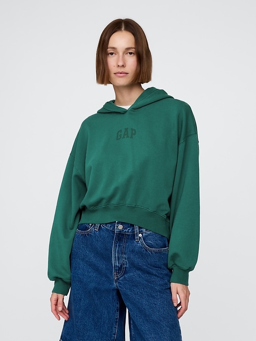 Image number 1 showing, VintageSoft Crop Logo Hoodie