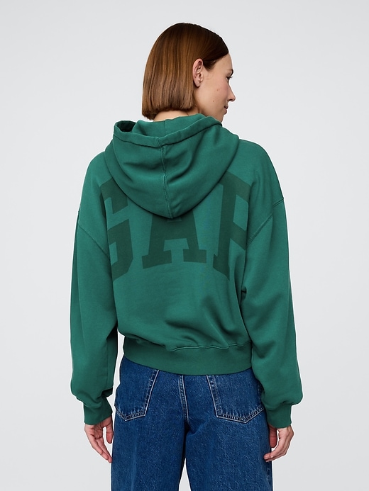 Image number 3 showing, VintageSoft Crop Logo Hoodie