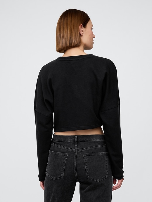 Image number 3 showing, French Terry Oversized Crop Sweatshirt