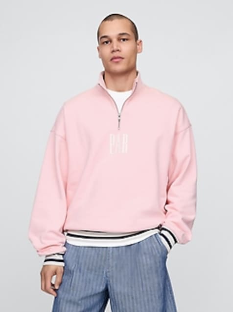 Gap × Malbon Heavyweight Logo Quarter-Zip Pullover