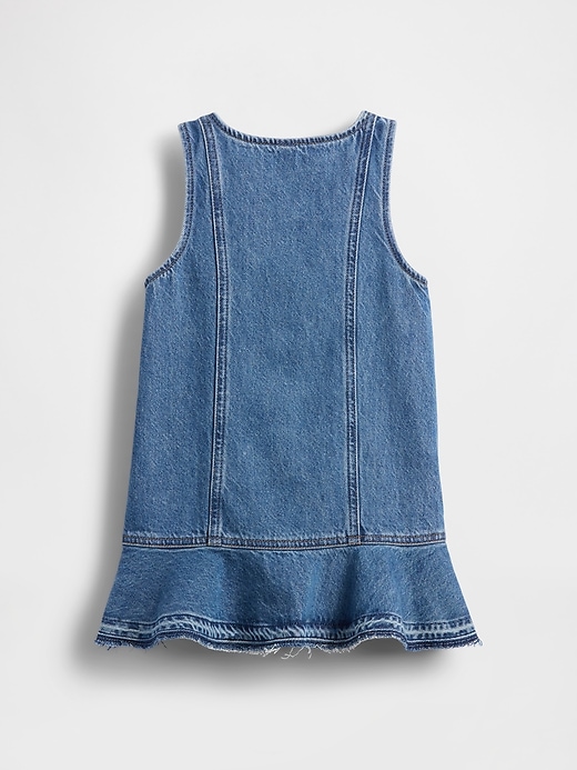 Image number 3 showing, Baby & Toddler Denim Peplum Hem Dress