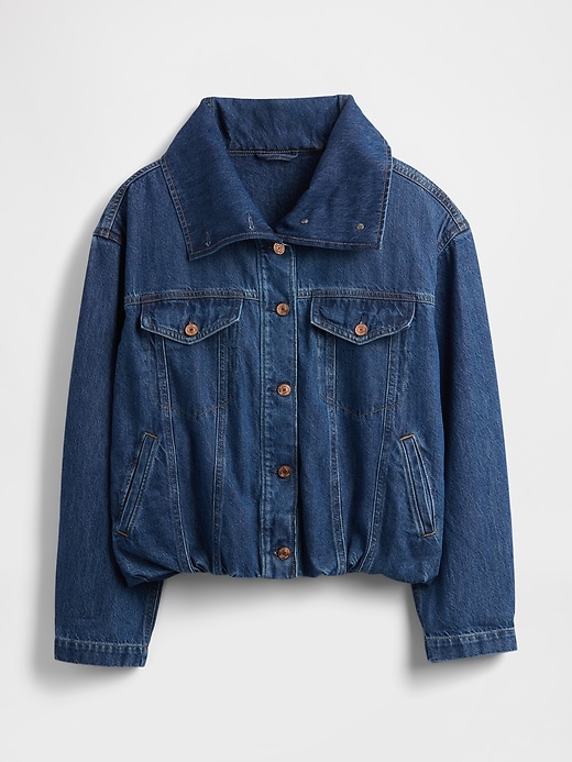 Image number 5 showing, Denim Oversized Bubble Jacket
