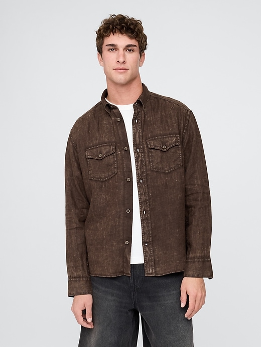 Image number 1 showing, 100% Linen Classic Shirt