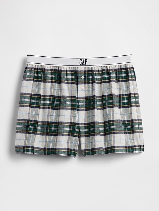 Image number 6 showing, Logo Flannel Boxer Shorts