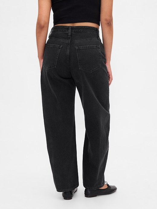 Image number 4 showing, Curvy High Rise Barrel Jeans