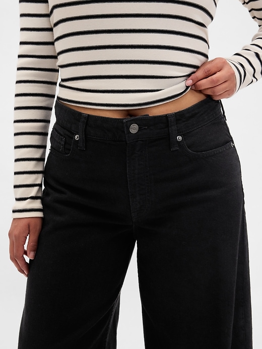 Image number 6 showing, Curvy Mid Rise UltraSoft Baggy Jeans