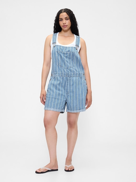 Image number 5 showing, UltraSoft Denim Stripe Shortalls