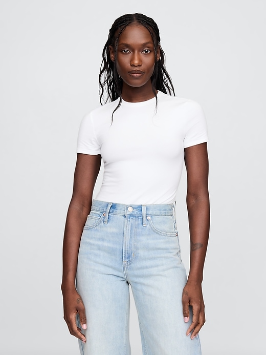 Image number 2 showing, CloseKnit Jersey T-Shirt Thong Bodysuit