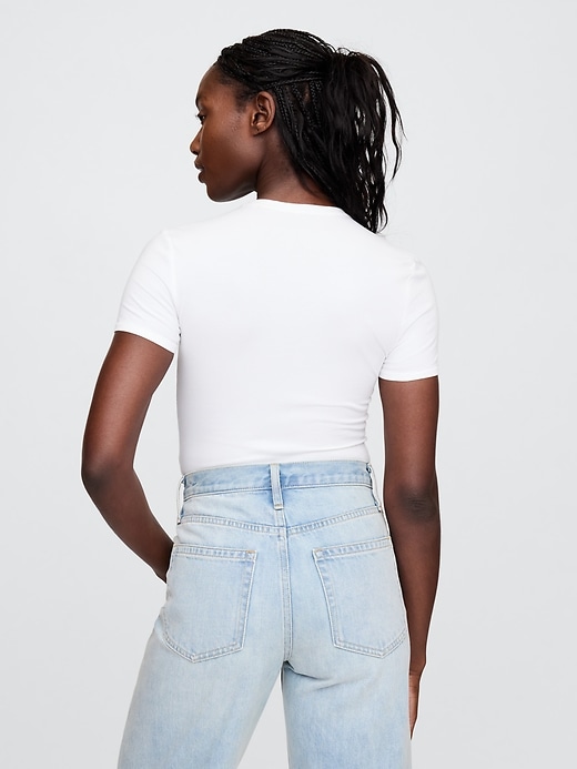 Image number 3 showing, CloseKnit Jersey T-Shirt Thong Bodysuit