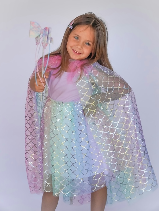 Image number 2 showing, Sweet Wink Rainbow Mermaid Cape