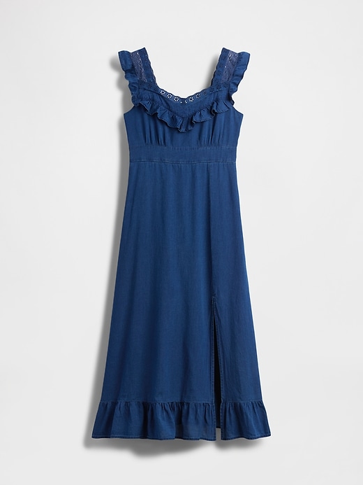 Image number 5 showing, Indigo Ruffle-Trim Maxi Dress
