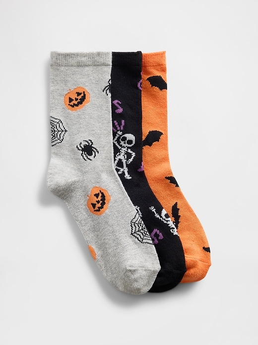 Image number 1 showing, Kids Halloween Crew Socks (3-Pack)