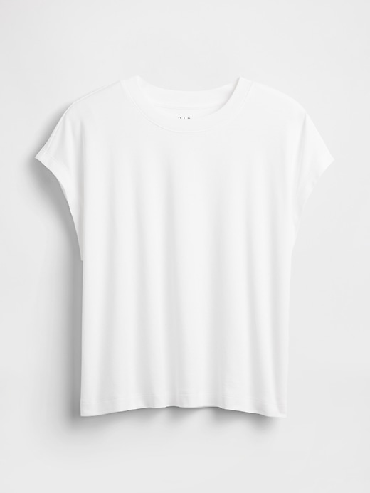 Image number 4 showing, Supima® Cotton Relaxed Crop T-Shirt