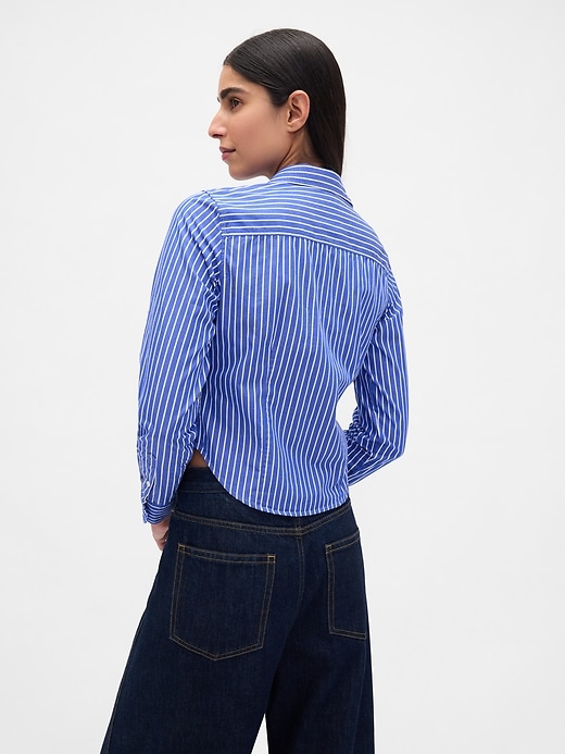 Image number 3 showing, Organic Cotton Fitted Crop Shirt