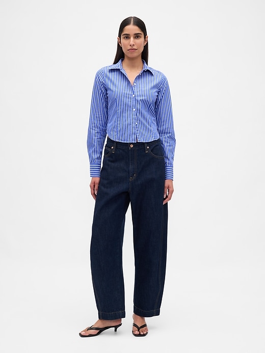 Image number 2 showing, Organic Cotton Fitted Crop Shirt