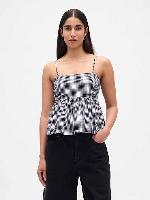 Image number 1 showing, Poplin Bubble Top