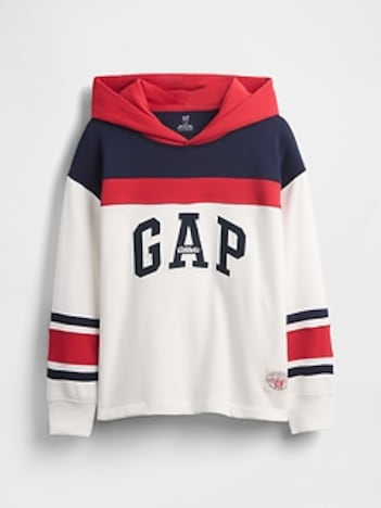 Kids VintageSoft Colorblock Athletic Logo Hoodie