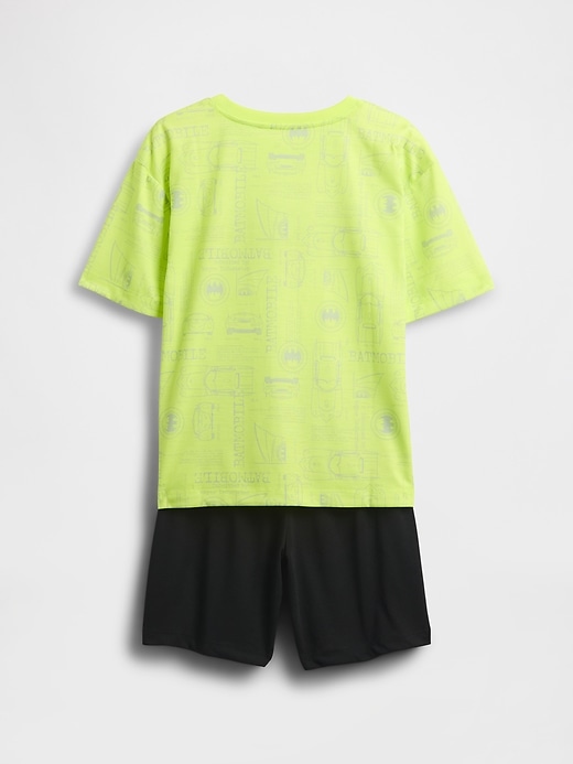 Image number 2 showing, Kids Batman Recycled PJ Short Set