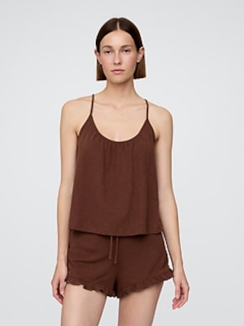 Linen-Blend PJ Cami
