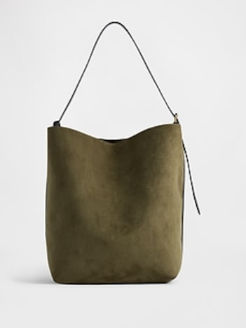 Vegan Suede Bucket Bag
