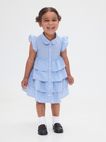 Baby & Toddler Poplin Tiered Shirtdress
