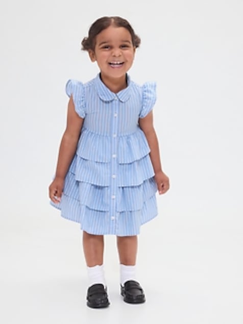 Baby & Toddler Poplin Tiered Shirtdress