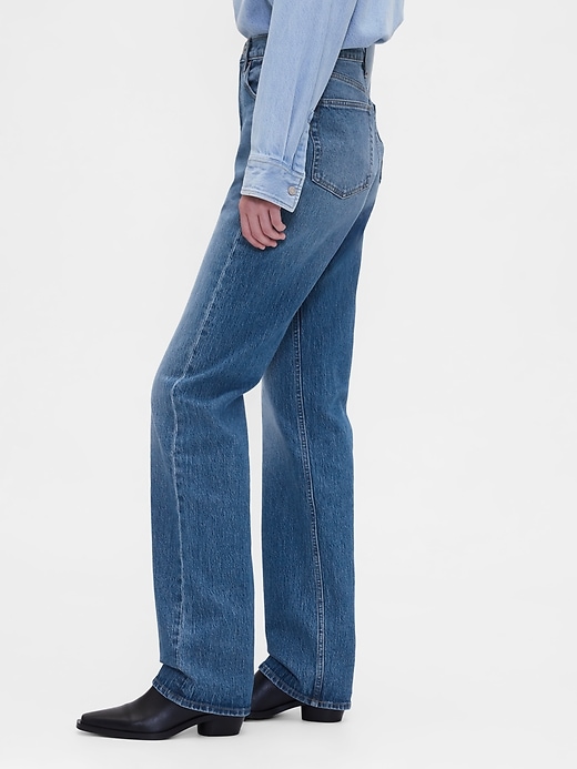 Image number 3 showing, High Rise Relaxed Straight Jeans