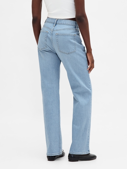 Image number 4 showing, High Rise Relaxed Straight Jeans