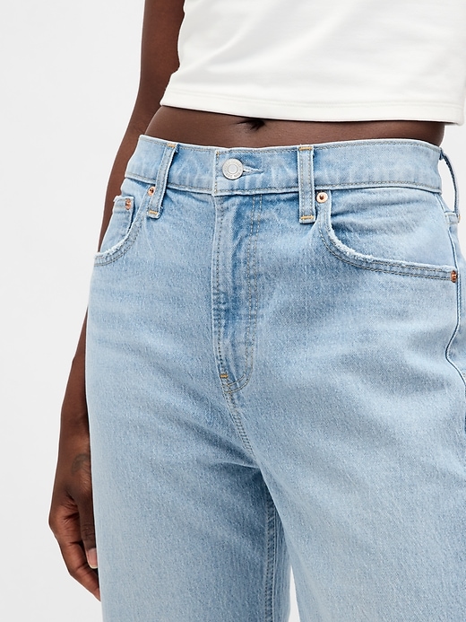 Image number 8 showing, High Rise Relaxed Straight Jeans