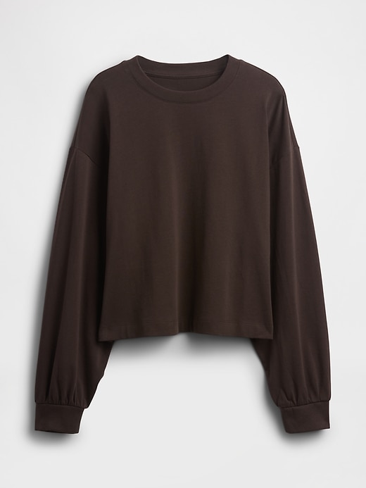 Image number 5 showing, Organic Cotton VintageSoft Heavyweight Crop Sweatshirt