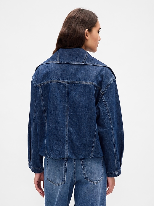 Image number 3 showing, Denim Oversized Bubble Jacket