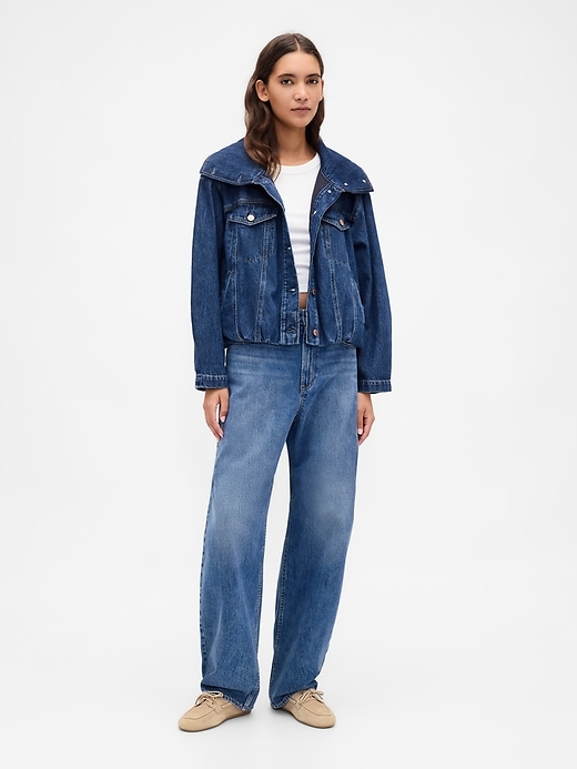 Image number 2 showing, Denim Oversized Bubble Jacket
