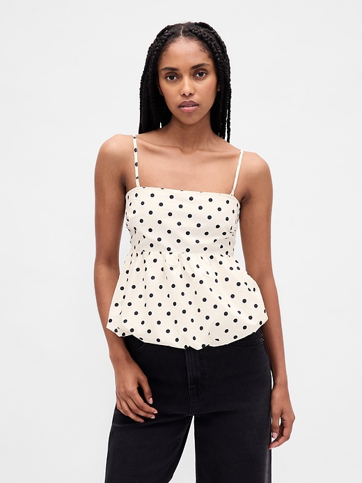 Image number 1 showing, Poplin Bubble Top