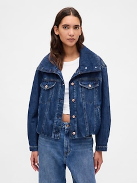 Denim Oversized Bubble Jacket