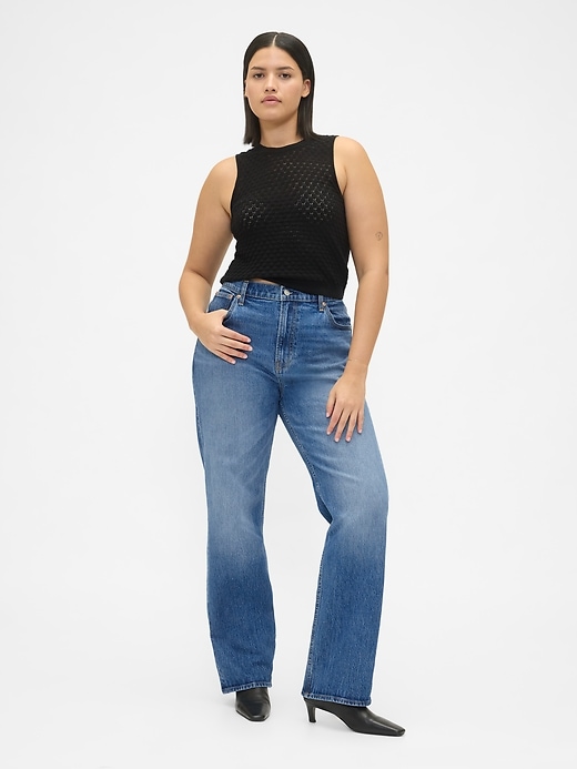 Image number 5 showing, High Rise Relaxed Straight Jeans