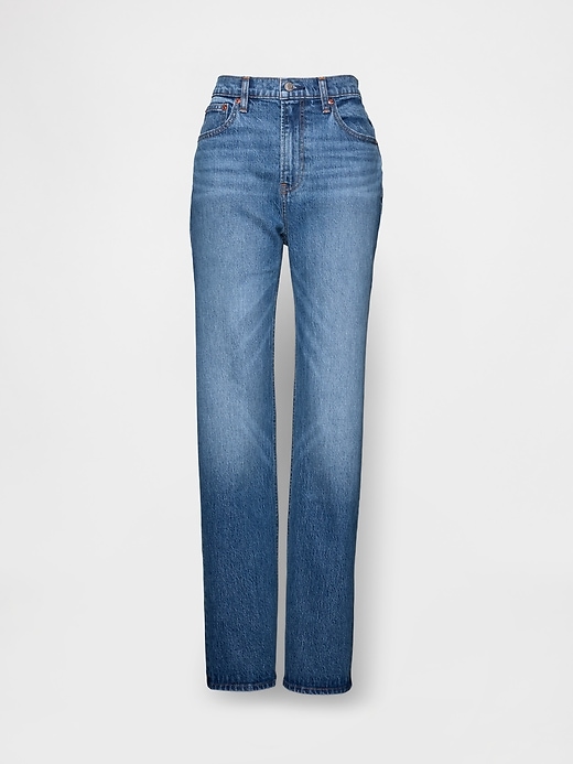 Image number 7 showing, High Rise Relaxed Straight Jeans