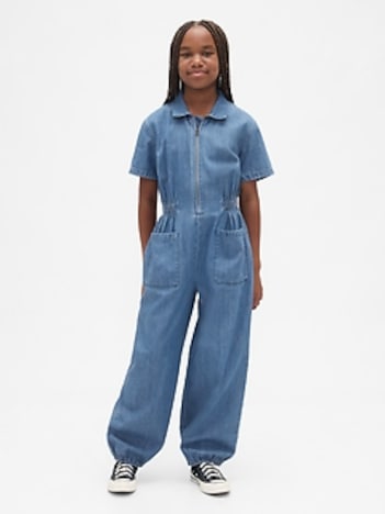 Kids Denim Jogger Jumpsuit