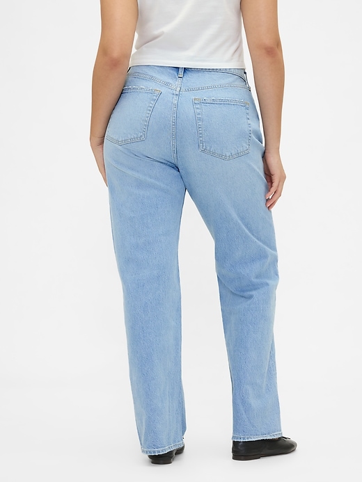 Image number 6 showing, High Rise Relaxed Straight Jeans