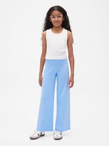 Kids Wide-Leg Foldover Leggings