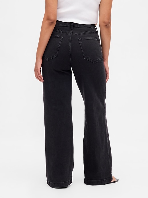 Image number 5 showing, Curvy High Rise Stride Wide-Leg Jeans