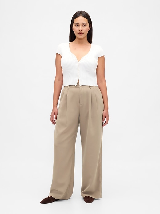 Image number 1 showing, Curvy 365 High Rise Pleated Trousers