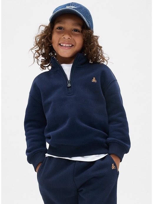 Image number 1 showing, Baby & Toddler VintageSoft Quarter-Zip Pullover