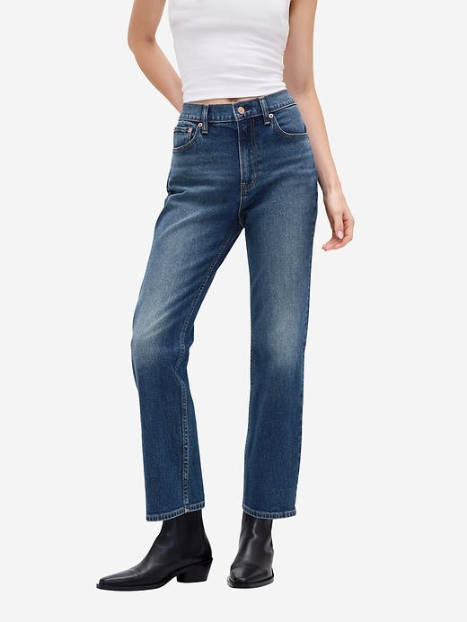 Image number 2 showing, High Rise '90s Straight Crop Jeans