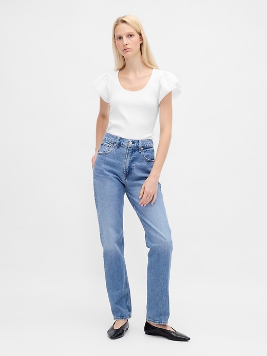 Image number 2 showing, Modern Ruffle Puff-Sleeve Crop T-Shirt