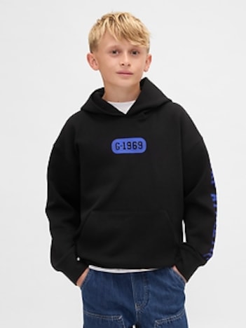 Kids GapFit Tech Quick-Dry Logo Hoodie