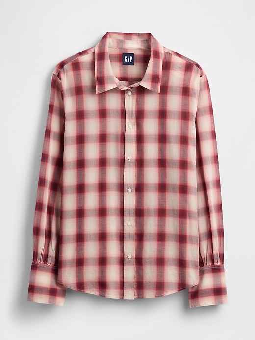 Image number 2 showing, Voile Plaid Shirt